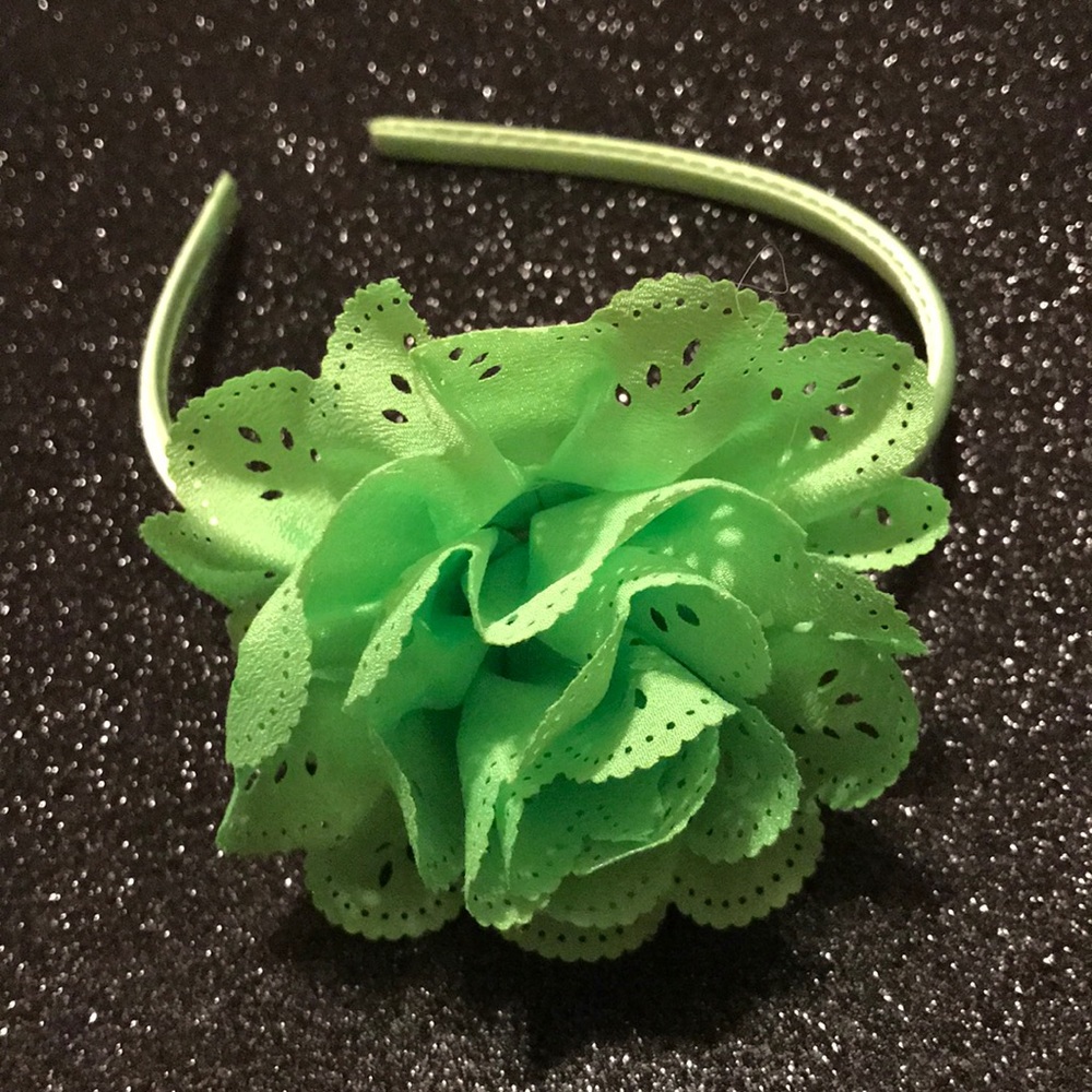 Girls Large neon poof headband